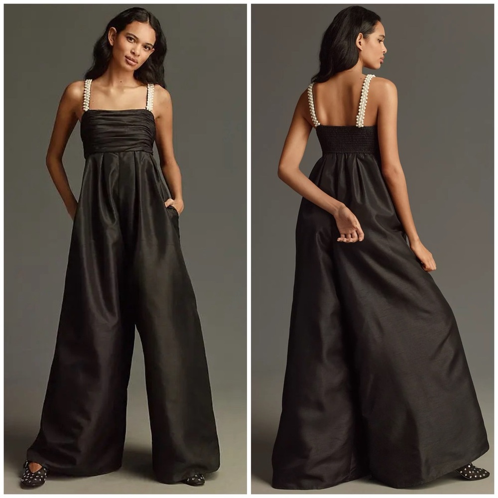 NEW Hutch The Mabel Anthropologie Rhinestone Wide Leg Jumpsuit